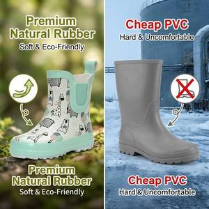 Botas de Lluvia de Goma Chelsea para Niños, Impermeables, Antideslizantes, Cortas, para Niños Pequeños, Aceptan Logotipo Personalizado al por Mayor, Tallas Completas - Product Image 3