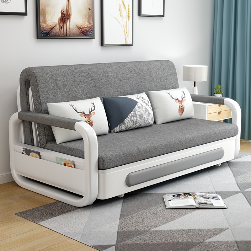 Cheap Upholstered Platform King fabric gray bed frame queen size Frame divan modern
