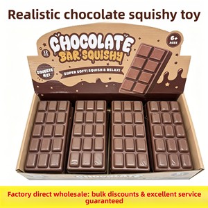 Barra <span class=keywords><strong>de</strong></span> <span class=keywords><strong>Chocolate</strong></span> Altamente Realista, Juguete Antiestrés, Pegajoso al Tacto, Material PU, Rebote Lento, Alivio del Estrés - Product Image 5