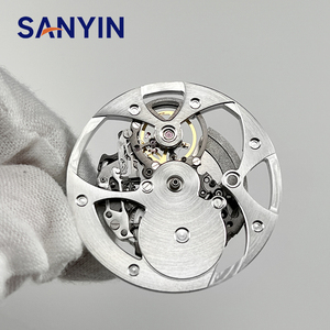 Luxury All OEM Watch Dial Skeleton Automatic Tonneau Style Black OEM Logo Custom Watch Dial Rotor Watch Movement Dial - Product Image 4