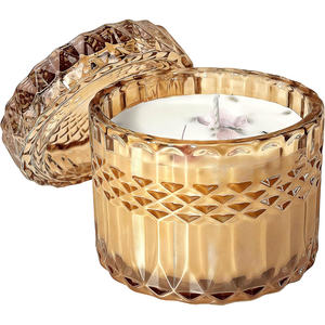 Envases de Vidrio Vacíos para Velas Navideñas Modernos, de Lujo y Únicos al por Mayor, Recipientes, Portavelas, Frascos, Tazones, Tapas, Cilindro Personalizado de 300 ml - Product Image 1