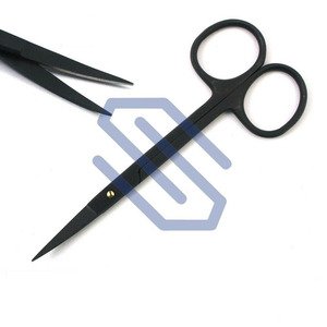 <span class=keywords><strong>Iris</strong></span> Kéo Cong 11.5Cm Micro Răng Cưa Phẫu Thuật Nhãn Khoa Cụ Đen Thép Không Gỉ - Product Image 1