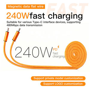 <span class=keywords><strong>Cable</strong></span> de Datos <span class=keywords><strong>Magnético</strong></span> USB-<span class=keywords><strong>C</strong></span> a USB-<span class=keywords><strong>C</strong></span> de Nylon, Plano, con <span class=keywords><strong>Carga</strong></span> <span class=keywords><strong>Rápida</strong></span> PD de 60W y 240W, para Teléfono/Tablet, Tendencia 2026, Gran Venta - Product Image 4