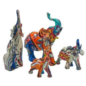Venta al por mayor de transferencia de agua figuritas de resina escultura de animales artesanías de recuerdo