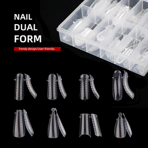 120pcs Full Cover Sculpted <b>Nail</b> Dual Forms Acrylic UV Gel Quick Building <b>Extension</b> Mold Tips - Product Image 1