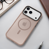 Pour iPhone 17 16 15 Mat Chargeur Sans Fil Téléphone Cas Lisse Tactile TPU PC Pare-chocs Couverture
