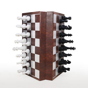 Set di Scacchi Bianco e Nero con <span class=keywords><strong>Dama</strong></span> 2 in 1, Scacchiera Magnetica Pieghevole, Giochi di Scacchi di Lusso per Competizioni - Product Image 2