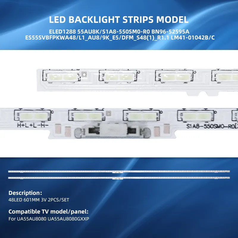 Tiras LED Para TV Para 55 Polegadas UA55AU8080 UA55AU80GXXP 55AU8K S1A8-550SM0-R0 BN96-52595A ES55SVBFPKWA48 L1_AU8-9K_E5 DFM _ S48(1)