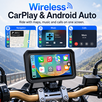 Pantalla de navegación de motocicleta impermeable portátil de 6 pulgadas con CarPlay Android Auto DVR TPMS Soporte Bluetooth Compatible con todos los Moto
