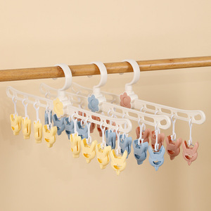 Cloud Shape Baby Hanger With Multiple Clips For Clothes Socks Underwear Drying Rack - Product Image 1
