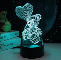 Lampe LED Guangli 16 RGB avec designs personnalisés, télécommande pour enfants, lumière de nuit 3D en acrylique rechargeable pour la décoration de la maison