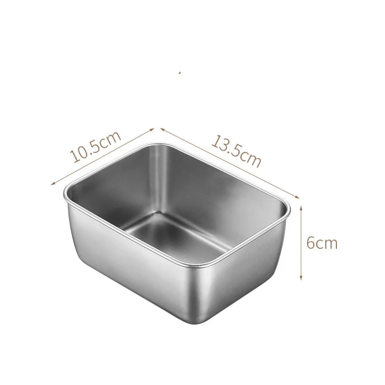 Small size without lid-10.5*13.5*5.5CM-silvery