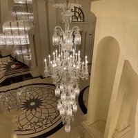 Lustres français en cristal hôtel de luxe Art décoratif maria theresa plafond bas suspendu lustre de salon éclairage suspendu
