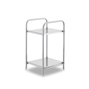 Stainless Steel 2 Tier <b>Mini</b> Shelf Square <b>Side</b> <b>Table</b> For Living Room - Product Image 2