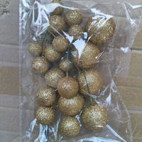 Décorations de gâteau, ornements colorés en acier inoxydable, boules de paillettes, décorations de gâteau d'anniversaire, 1 paquet de 20 pièces