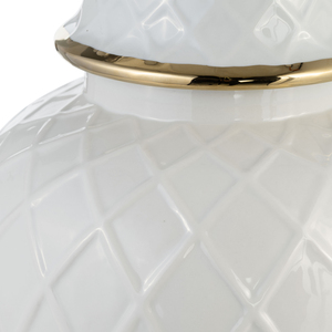 Vaso Decorativo in Ceramica con Coperchio, Elegante Contenitore per Fiori per Soggiorno, Arredamento Casa, Camera da Letto, Ufficio - Product Image 4