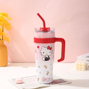 Thermos isotherme sous vide en acier inoxydable 304, grande capacité, haute valeur, avec poignée, motif Sanrio géant créatif de dessin animé, idéal comme cadeau - Product Image 2