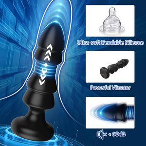 Thrusting Remote Control <span class=keywords><strong>Butt</strong></span> <span class=keywords><strong>Plug</strong></span>-Juguete sexual anal con modos de vibración y empuje, masajeador de próstata para hombres y mujeres - Product Image 3