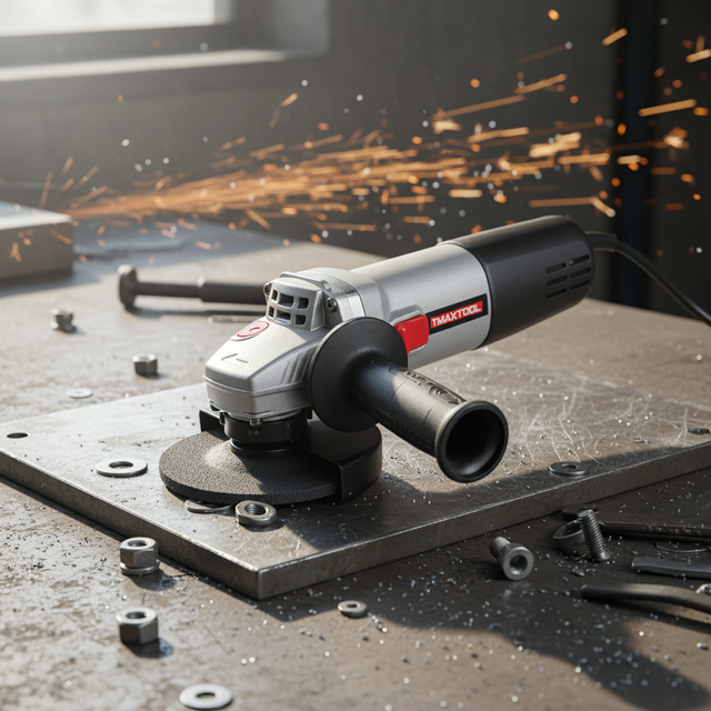 Industrial AC Portable Angle Grinder Variable Speed Electric Tool for Metal Grinding and Cutting with 100-125mm Discs