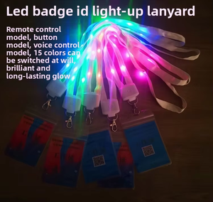 Lanyards Luminosos LED de Nailon Reutilizables y Duraderos al por Mayor para Graduaciones, Ramadán, Acción de Gracias, Eventos Comerciales, Ferias y Visitantes - Product Image 2