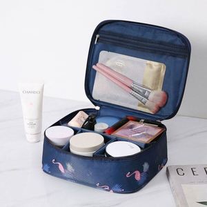 Pochette de maquillage portable à fermeture éclair, sac cosmétique en polyester, trousse de toilette pour femmes - Product Image 6