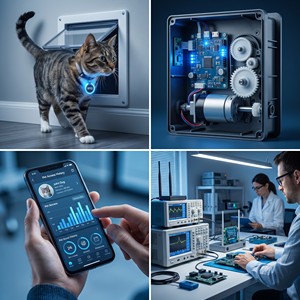 Puerta Inteligente para Mascotas ENIG con Reconocimiento <span class=keywords><strong>de</strong></span> Microchip RFID, Bloqueo Automático, PCB FR-4 <span class=keywords><strong>de</strong></span> 4 Capas, Acceso Selectivo, 1oz <span class=keywords><strong>de</strong></span> Cobre, Motor <span class=keywords><strong>de</strong></span> 1.2mm, Temporizador - Product Image 6