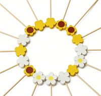 Mini brochettes en bambou écologiques jetables pour la décoration de buffets de fruits, de mariages et de cupcakes
