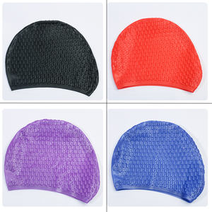 Gorro <span class=keywords><strong>de</strong></span> Natación <span class=keywords><strong>de</strong></span> Silicona 100%, Sin Costuras, Diseño <span class=keywords><strong>de</strong></span> Gota <span class=keywords><strong>de</strong></span> Agua, Alta Elasticidad, para Cabello Largo, Color Puro, para Nadadores - Product Image 5