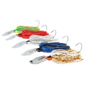 Leurre de pêche Water Stopper Bearded Man Jigs avec paillettes rotatives anti-accrocs, tête plombée et appât vivant composite - Product Image 1