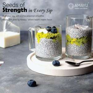 Semillas de Chía Premium Amayu 200g |   Superalimento 100% Natural a Base de Plantas |   Rico en Omega 3, Fibra y Proteínas |   Semillas Veganas Saludables - Product Image 6