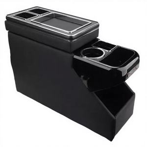 Boîte d'accoudoir universelle pour voiture CHENGHUI, rangée intermédiaire, VW T5/T6, <span class=keywords><strong>Peugeot</strong></span> <span class=keywords><strong>Traveller</strong></span>, Citroën Spacetourer, contreplaqué + cuir PU - Product Image 4