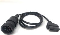 Cable adaptador de diagnóstico AccuGPS de 6 pines OBD-II y 16 pines J1708 para camiones de servicio pesado, 26 AWG, Plug-and-Play, conector automotriz, paso 1, 1 hembra