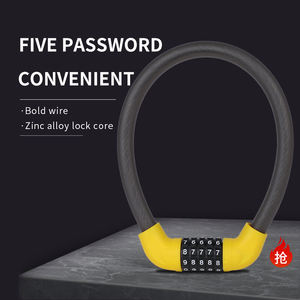 Portable Mountain Bike <strong>Lock</strong> Anti-Theft Password Ring <strong>Lock</strong> Fixed 5 Digit <strong>Code</strong> Combination Bicycle <strong>Security</strong> <strong>Lock</strong> - Product Image 4