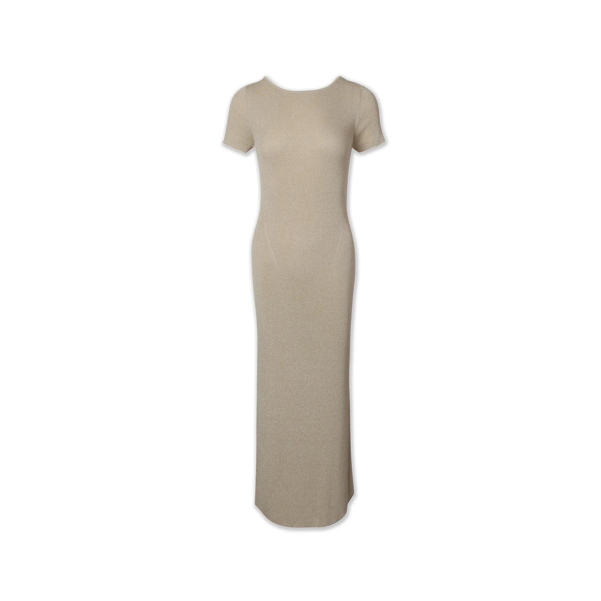 महिलाओं के लिए फैशनेबल उच्च गुणवत्ता वाली गोल गर्दन छोटी आस्तीन वाली कलर ब्लॉक निट ड्रेस