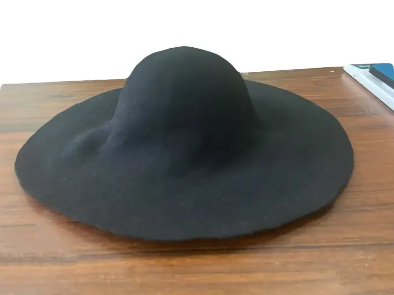 Men Women Cloche Bucket Felt Hat Autumn Winter Wool Felt Wide Brim Hood  Millinery Craft Hats Fascinators Block Base Body