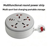 Multiprise universelle compatible mondial avec câble PP ignifuge de 2,8 m, 4/5 prises CA, sécurité enfant, pour l'exportation