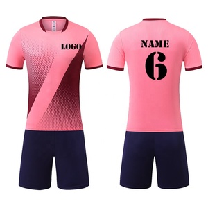 Ensemble d'uniformes de maillot de football de qualité op <span class=keywords><strong>Short</strong></span> de maillot de football thaïlandais blanc et bleu Kits de football d'équipe pour hommes bon marché - Product Image 4