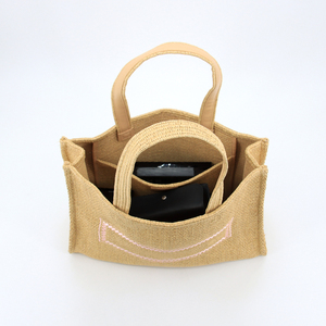 Новая Экологически чистая Сумка-тоут из соломы рафии с индивидуальным логотипом, летняя пляжная сумка через плечо - Product Image 3