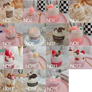 Velas Aromáticas de Cera de Soja con Chocolate y Fresa Hechas a Mano por LANJO, Decoración de Postres, Regalos de Recuerdo para Halloween y Navidad - Product Image 2