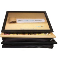 Plateau de genoux personnalisable et réglable, coussiné, pour ordinateur portable, petit-déjeuner, dîner, collation, avec sac de rangement, confortable et pratique