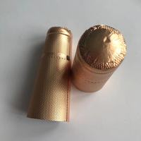 Feuille d'aluminium imprimée en relief de haute qualité, feuille de capsules de champagne pour le col de la bouteille de vin