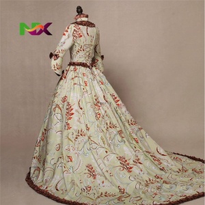 Nuevo Vestido de Disfraz de Princesa Gótica Vintage para Mujer <span class=keywords><strong>2022</strong></span>, Traje de Corte Real <span class=keywords><strong>Medieval</strong></span> Renacentista, Vestido de Gala Maxi de Poliéster - Product Image 3