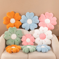 Coussin en peluche personnalisé en forme de fleur Merlocool, coussin en peluche courte et douce en forme de marguerite pour canapé, lit, décoration de dortoir, 35 cm, 50 cm