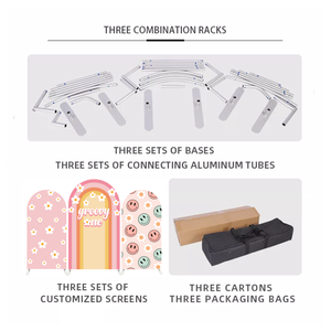 Custom groovy baby shower festa di compleanno copertina sfondo arco - Product Image 5