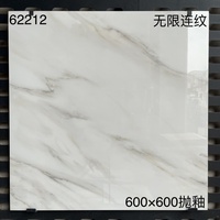 Carreaux de sol en céramique modernes blancs Carrara brillants 60x60 avec des propriétés antibactériennes et antidérapantes pour une utilisation dans les hôpitaux et les appartements