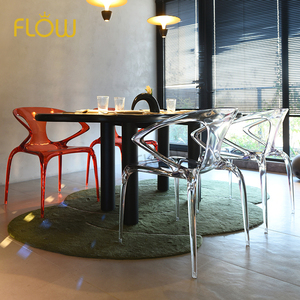 Chaise AVA empilable en polycarbonate transparent pour <span class=keywords><strong>roche</strong></span> bobois, chaise de salle à manger de style nordique et simple - Product Image 3