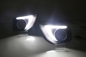 Luci Diurne a LED Bicolore in Offerta per Mitsubishi ASX 2016-2017 con Luce Gialla - Product Image 6