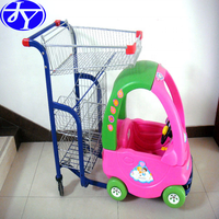 Chariot de courses pliable en acier de haute qualité avec siège bébé, roues en PVC/PU/TPR de 4,5 pouces, capacité de 60 à 240 L, garantie de 2 ans