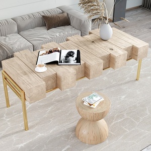 Banc <span class=keywords><strong>scandinave</strong></span> moderne en bois massif tabouret à <span class=keywords><strong>langer</strong></span> personnalisé en bois Pier Log Long banc pour salon <span class=keywords><strong>Table</strong></span> basse - Product Image 4