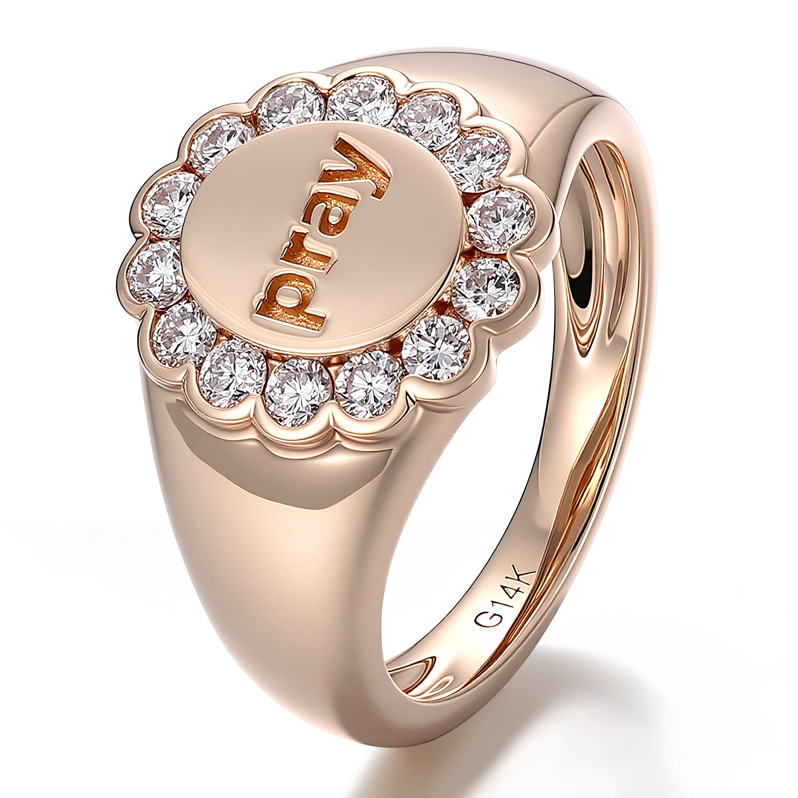 แหวนเพชรแล็บ 10Kgold แท้